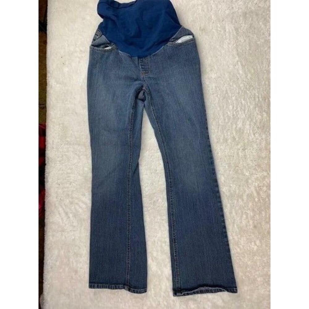 Motherhood Size S Womens Maternity Jeans Bootcut Med Wash Stretch
